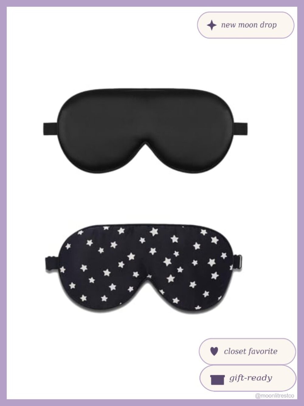 Organic Silk Sleep Mask Set 3D Contoured Eye Mask for Travel & Sleep